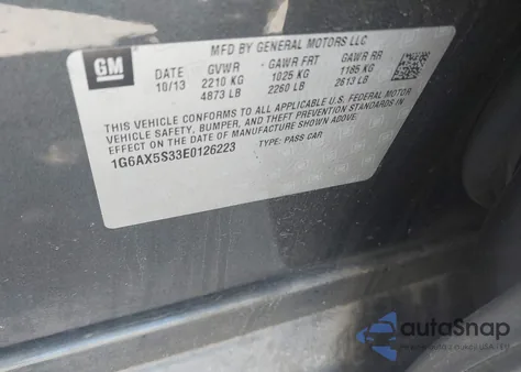 2014 Cadillac Cts Luxury z USA, uszkodzony, nr VIN 1G6AX5S33E0126223